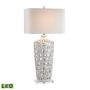 Dimond Lighting 36 Ceramic Led Table Lamp in Gloss White D2637-led - All