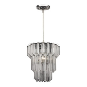 Sterling Industries Ice Crystal Acrylic Pendant Lamp Clear Chrome 144-034 - All