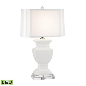 Dimond Lighting 27 Ceramic Led Table Lamp in Gloss White D2634-led - All