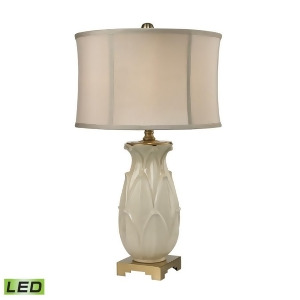 Dimond Lighting 30 Leaf Ceramic Led Table Lamp in Cream Crackle D2598-led - All