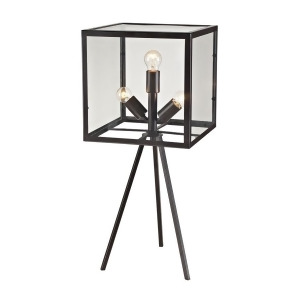 Dimond Lighting 28 Workshop Glass Cube Table Lamp in Aged Bronze D2658 - All