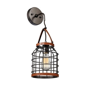 Elk Lighting Purcell 1 Light Wall Pendant Weathered Iron 14305-1 - All
