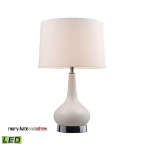 Dimond Lighting Mary-Kate Ashley 18' Continuum White Led Table Lamp Chrome - All