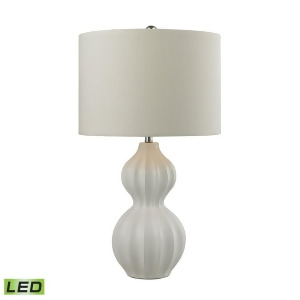 Dimond Lighting 26 Ribbed Gourd Led Table Lamp in Gloss White D2575-led - All