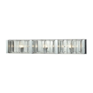 Elk Lighting Corrugated Glass 3 Light Vanity Polished Chrome 11517-3 - All