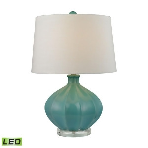 Dimond Lighting 24 Organic Ceramic Led Table Lamp in Seafoam Glaze D2624-led - All