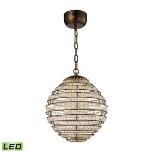 Elk Lighting Crystal Sphere Light Pendant Spanish Bronze 11730-Led - All