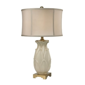Dimond Lighting 30 Leaf Ceramic Table Lamp in Cream Crackle D2598 - All
