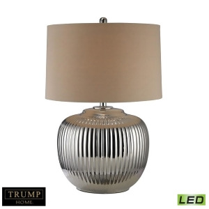 Dimond Lighting Trump Home 27 Oversized Ribbed Ceramic Led Table Lamp in Silver D2640-led - All