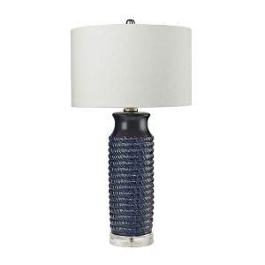 Dimond Lighting 30 Wrapped Rope Ceramic Table Lamp in Navy Blue D2594 - All