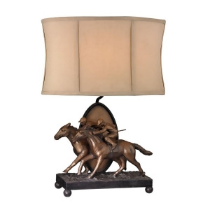 Sterling Ind. Winning Post Accent Lamp Hand Painted on Resin Blyth Bronze - All