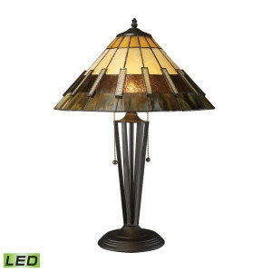 Dimond Lighting 23 Porterdale Tiffany Glass Led Table Lamp in Tiffany Bronze D1860-led - All