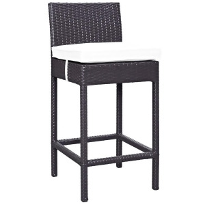 Modway Furniture Lift Outdoor Patio Bar Stool Espresso White Eei-1006-exp-whi - All