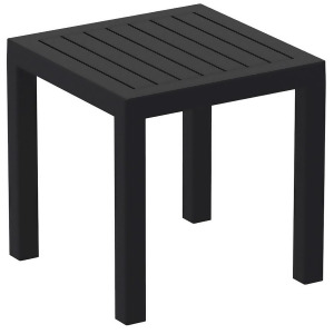 Compamia Ocean Square Resin Side Table Black Isp066-bla - All