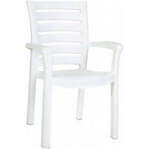 Compamia Marina Resin Dining Arm Chair White Isp016-whi - All