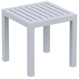 Compamia Ocean Square Resin Side Table Silver Gray Isp066-sil - All