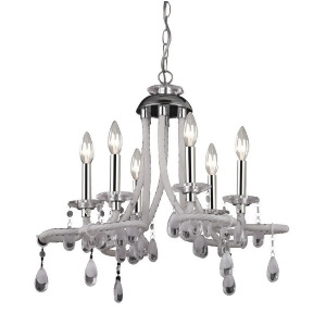 Sterling Industries Clear Acrylic Mini Chandelier White Chrome 144-029 - All