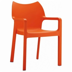 Compamia Diva Resin Outdoor Dining Arm Chair Orange Isp028-ora - All