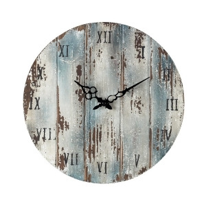 Sterling Ind. Wooden Roman Numeral Outdoor Wall Clock Belos Dark Blue 128-1008 - All