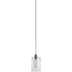 Quorum 1 Light Pendant Satin Nickel Clear And White 882-65 - All
