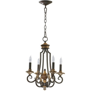 Quorum Capella 4 Light Chandelier Toasted Sienna With Golden Fawn 6101-4-44 - All