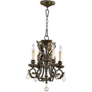 Quorum Rio Salado 4 Light Chandelier Toasted Sienna With Mystic Silver 6157-4-44 - All