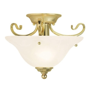 Livex Lighting Coronado Flush Mounts Polished Brass 6109-02 - All
