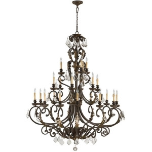 Quorum Rio Salado 21 Light Chandelier Toasted Sienna With Mystic Silver 6157-21-44 - All