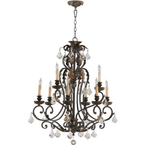 Quorum Rio Salado 9 Light Chandelier Toasted Sienna With Mystic Silver 6157-9-44 - All