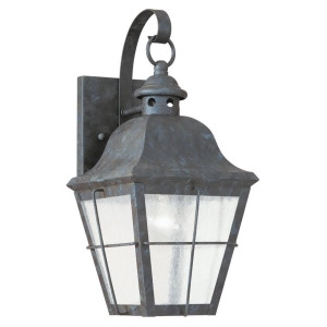 Sea Gull Lighting Led Chatham Small Outdoor Wall Lantern Oxidized Bronze with Clear Seeded Glass 846291S-46 - All