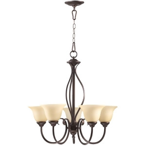 Quorum Spencer 5 Light Chandelier Oiled Bronze 6010-5-86 - All