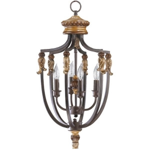 Quorum Capella 4 Light Entry Light Toasted Sienna With Golden Fawn 6701-4-44 - All