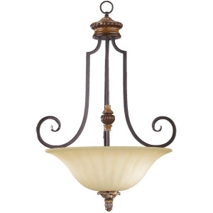 Quorum Capella 3 Light Pendant Toasted Sienna With Golden Fawn 8101-3-44 - All