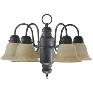 Quorum 5 Light Chandelier Toasted Sienna 6426-5-44 - All