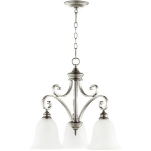 Quorum Bryant 3 Light Chandelier Classic Nickel 6354-3-64 - All