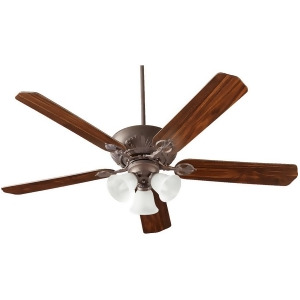 Quorum Chateaux Uni-Pack 3 Light Ceiling Fan Toasted Sienna W/ Faux Alabaster 78605-1644 - All
