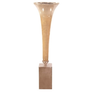 Howard Elliott Caramelized Antique Glass Fluted Vase Large 51064 - All