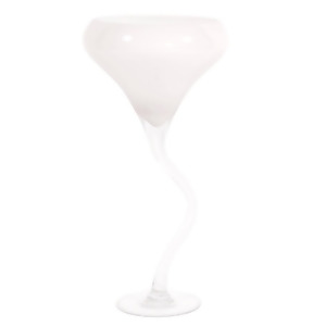 Howard Elliott White Glass Wine Glass Vase 93028 - All