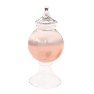Howard Elliott Hand Blown Glass Jars with Rose Gold Finish Large 93040 - All