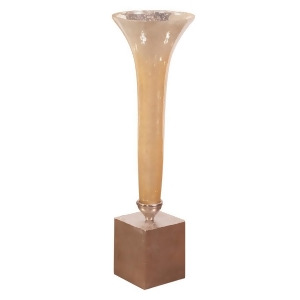 Howard Elliott Caramelized Antique Glass Fluted Vase Small 51063 - All