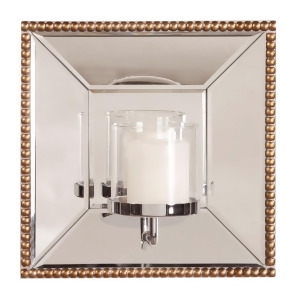 Howard Elliott Lydia Square Mirror w/ Candle Holder 99075 - All