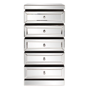 Howard Elliott 5 Tiered Mirrored Tower w/ Drawers 99063 - All