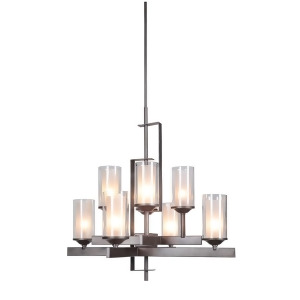 Craftmade Mod 8 Light Two Tier Chandelier Natural Iron/Vintage Iron 39318-Nivni - All