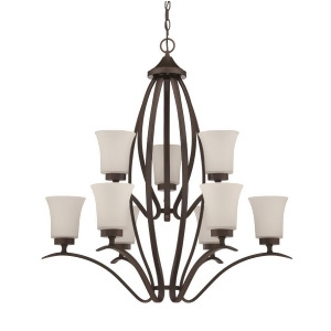 Craftmade Northlake 9 Light Two Tier Chandelier Aged Bronze 38329-Abz - All