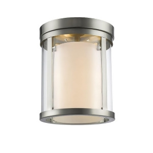 Z-lite Willow 3 Lt Flush Mount Brushed Nickel Clear Out/Opal In 426F-bn - All