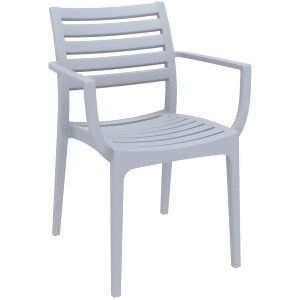 Compamia Artemis Outdoor Dining Arm Chair Silver Gray Isp011-sil - All
