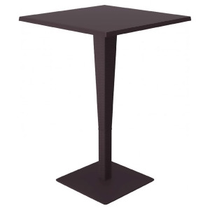 Compamia Riva Werzalit Top 27.5 Square Bar Height Table Brown Isp888-br - All