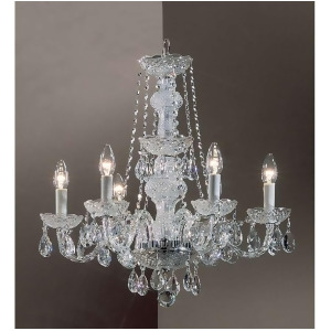 Classic Lighting Monticello Crystal All Glass Chandelier Chrome 8236Chi - All