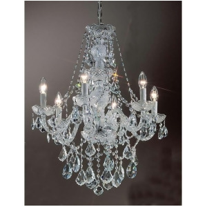 Classic Lighting Monticello Crystal All Glass Chandelier Chrome 8256Chs - All