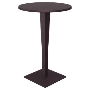 Compamia Riva Werzalit Top 27.5 Round Bar Height Table Brown Isp886-br - All